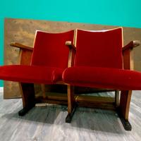 Coppia Sedie Cinema Anni ‘50 Vintage