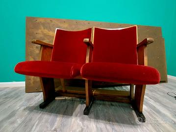 Coppia Sedie Cinema Anni ‘50 Vintage