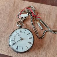 Orologio da tasca argento ribaltina 1800