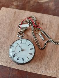 Orologio da tasca argento ribaltina 1800
