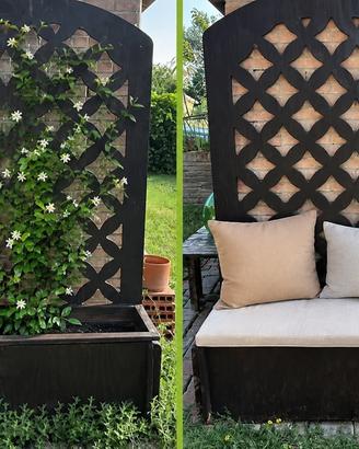 Fioriere con grigliato/ divisorie  in legno design
