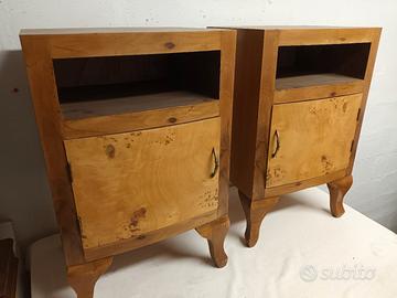 Coppia comodini in legno  vintage anni 70