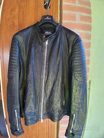 giubbino pelle nera Replay XL