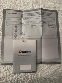 AKRAPOVIC per yamaha mt09 anno 2020