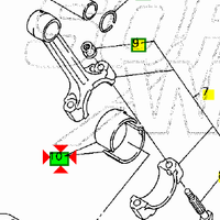 -Bronzina testa di biella Yamaha R6 5SL116563000
