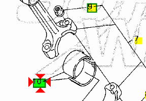 -Bronzina testa di biella Yamaha R6 5SL116563000