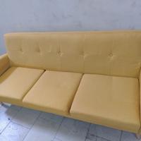 divano giallo 3 posti 