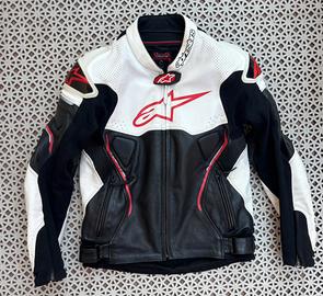 Giacca pelle traforata Alpinestars Atem V2 Tg. 50.