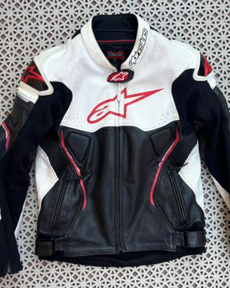 Giacca pelle traforata Alpinestars Atem V2 Tg. 50.