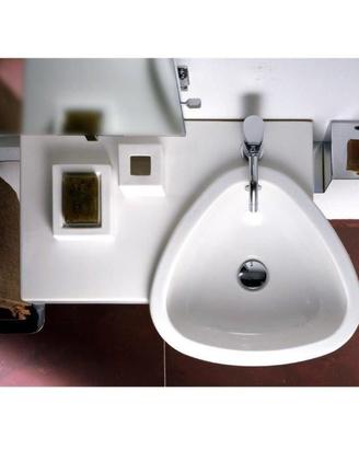 lavabo in ceramica cm 70 con porta asciugamani