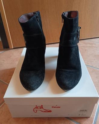 Stivaletto donna COIN, in pelle crosta nero tg. 40