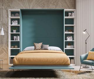 Letto a scomparsa matrimoniale blue reale RETE 160