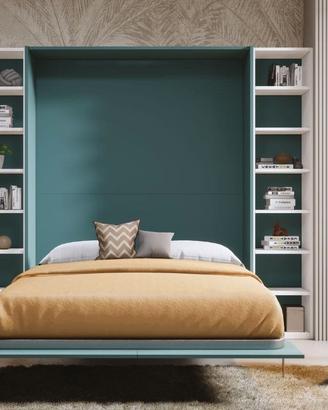 Letto a scomparsa matrimoniale blue reale RETE 160