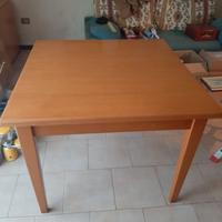 Tavolo in legno quadrato 100x100 allungabile 