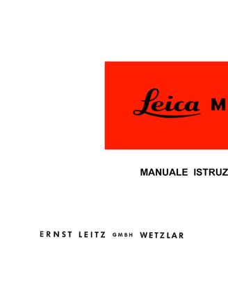 LEICA M3 M4/M4-2/MP M5 LIBRETTO