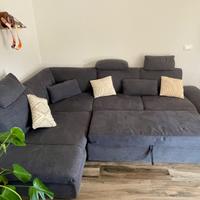 Divano letto angolare e contenitore