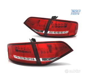 FANALI AUDI A4 B8 07-11 LIGHT BAR ROSSO CROMATO