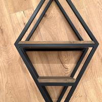 Mensola in legno e ferro nero