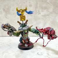 Warhammer 40K Ork WarBoss Attack Squig Miniature