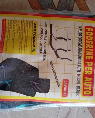 Foderine vintage nuove per auto in cotone lavabili