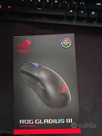 ASUS ROG Gladius III Mouse Gaming Cablato Nero