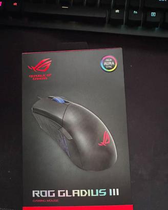 ASUS ROG Gladius III Mouse Gaming Cablato Nero