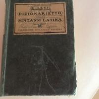 LEVI (Enrico), DIZIONARIETTO DELLA SINTASSI LATINA