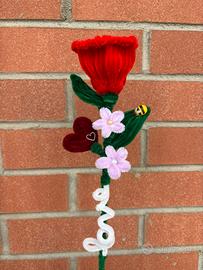 Fiore eterno - handmade in ciniglia