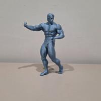 Arnold Schwarzenegger posa bicipite largo