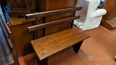 coppia panche rustiche in legno massello 