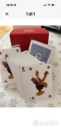 Carte da gioco Canasta +astuccio in tessuto rosso