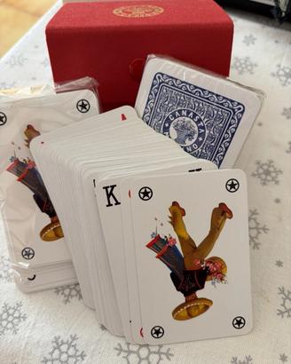 Carte da gioco Canasta +astuccio in tessuto rosso