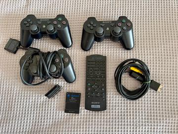 Lotto accessori originali PlayStation 2 e 3