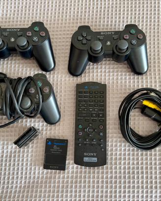 Lotto accessori originali PlayStation 2 e 3