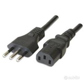 Cavo Alimentazione 3x1 con Spina Italiana 2 Metri