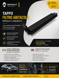 Tappo Filtro Abitacolo Renault Laguna 3 52410566