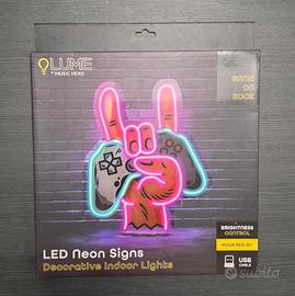 Insegna LED Neon "Game on Rock" – Lume by Music