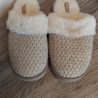 pantofole nuove senza cartellino, colore beige 