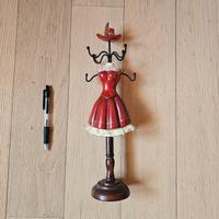 Porta collane da comodino in legno 35cm