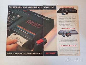 Sinclair Spectrum+3 128k Pubblicità 1986 54x40 cm