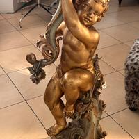 Scultura con putto dorato - Arredo decorativo
