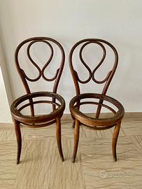 Sedie antiche in legno curvato (Bugholz) fine '800