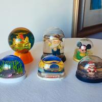 Vintage collezione set 6 palle di neve