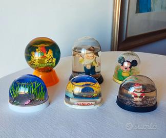 Vintage collezione set 6 palle di neve