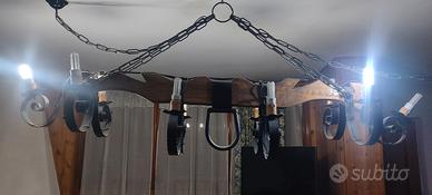 Lampadario arte povera