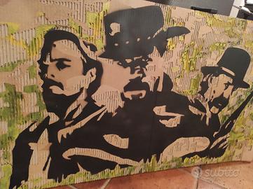 quadro Django Unchained su cartone 