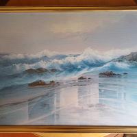 quadro, dipinto olio G Cousteau