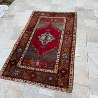 Tappeto orientale 110x180 fatto a mano lana rosso