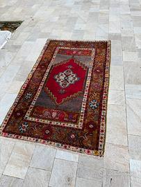 Tappeto orientale 110x180 fatto a mano lana rosso