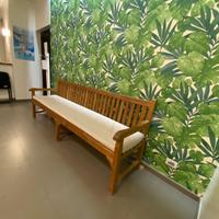 Panca legno esterno / interno cuscino beige